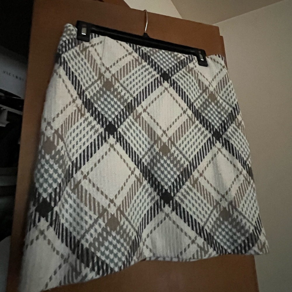 H&M twill plaid mini skirt